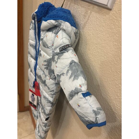 Spyder hooded snowsuit baby 9 / 12 mos boy/girl NWT unisex new - Picture 3 of 8